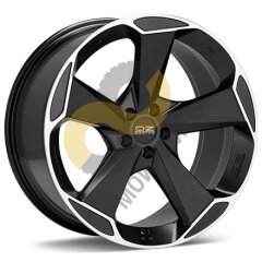 OZ Aspen HLT 9.0x20 5x112  ET30 Dia66.6 Matt Black Diamond Cut ()