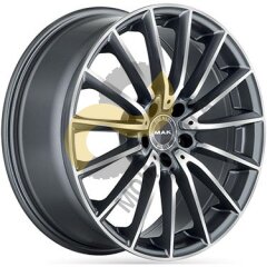 MAK Komet 8.0x19 5x112  ET43 Dia66.6 Gun Metallic Mirror Face ()