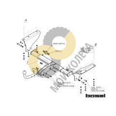 Фаркоп Bosal-VFM разборный для Honda CR-V IV 4x4 (2,0; 2,4) (2012-2016) № 5533-A (без электрики)