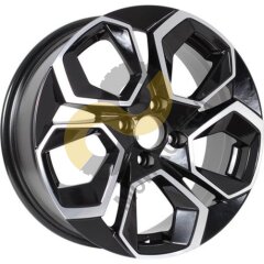 KDW KD1620 6.5x16 5x108 ET45 Dia63.3 Black Front Polished