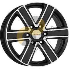 DEZENT TJ dark 8x18 6x139,7  ET35 Dia67.1 Matt Black Polished Face ()