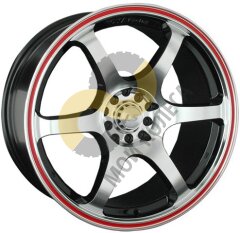 LS Wheels LS544 8.5x18 5x100  ET40 Dia73.1 BKFRL ()