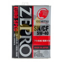 Моторное масло Idemitsu Zepro Euro Spec  5W-40 синтетическое 4 л.