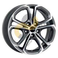 MAK Hessen 7x17 5x120  ET41 Dia67.1 Gunmetal Mirror Face ()