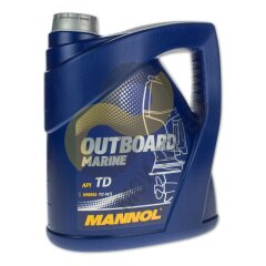 Моторное масло Mannol Outboard Marine 2T полусинтетическое 4 л.