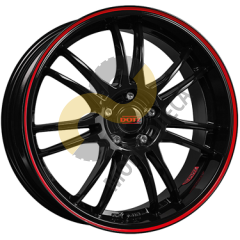 DOTZ Shift Pinstripe Red 8.0x19 5x112  ET45 Dia70.1 Black Lip Red ()