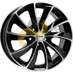 Rial Lugano 7.5x17 5x100 ET36 Dia63.3 diamant-schwarz frontpoliert