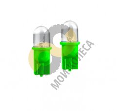 LED Лампа светодиодная EVO - W5W/T10 (линза) - Зеленый/2шт комплект
