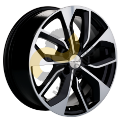 Khomen Wheels KHW1703 7x17 5x112  ET40 Dia57.1 Black-FP ()